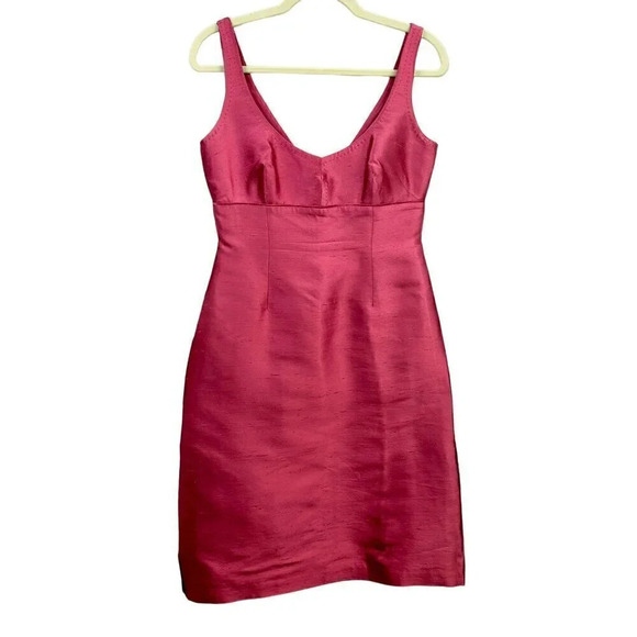 BCBGMaxAzria‎ Collection Dress Women 10 100% Silk Sheath Sleeveless Pink Event - Picture 1 of 7